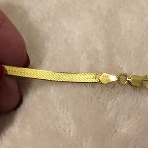 Gold over sterling silver bracelet